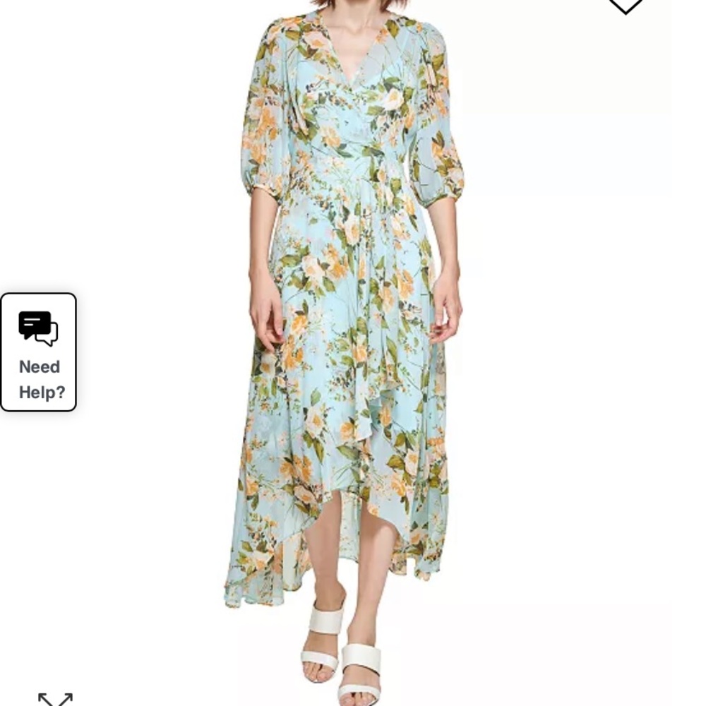 Petite Elbow Sleeve Maxi Dress
